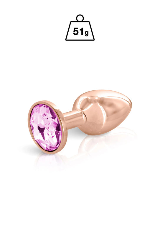 Bijou Anal pink angel plug or rose + bijou taille S