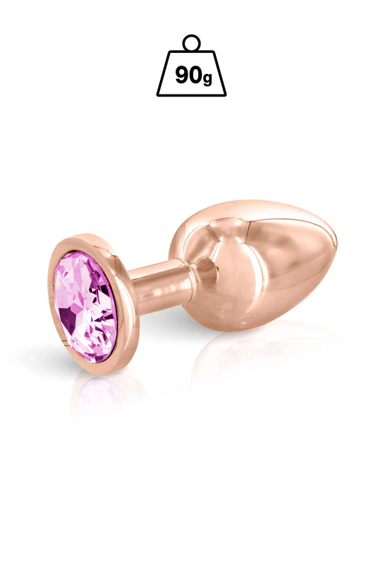 Bijou Anal Pink Angel plug or rose + bijou taille M
