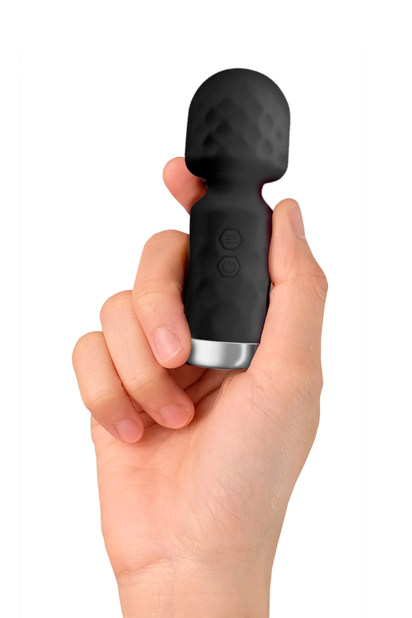 King Wand Noir Mini Vibromasseur en silicone