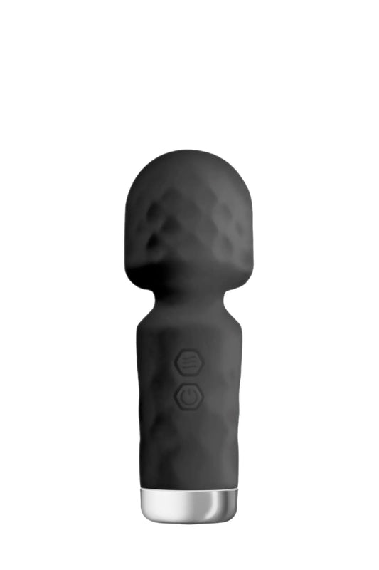 King Wand Noir Mini Vibromasseur en silicone
