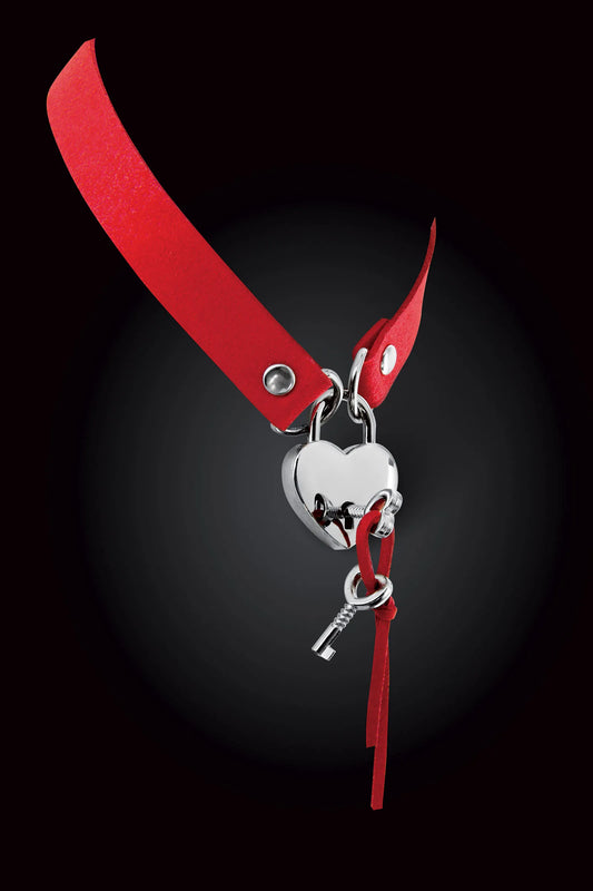 Collier pendentif coeur rouge