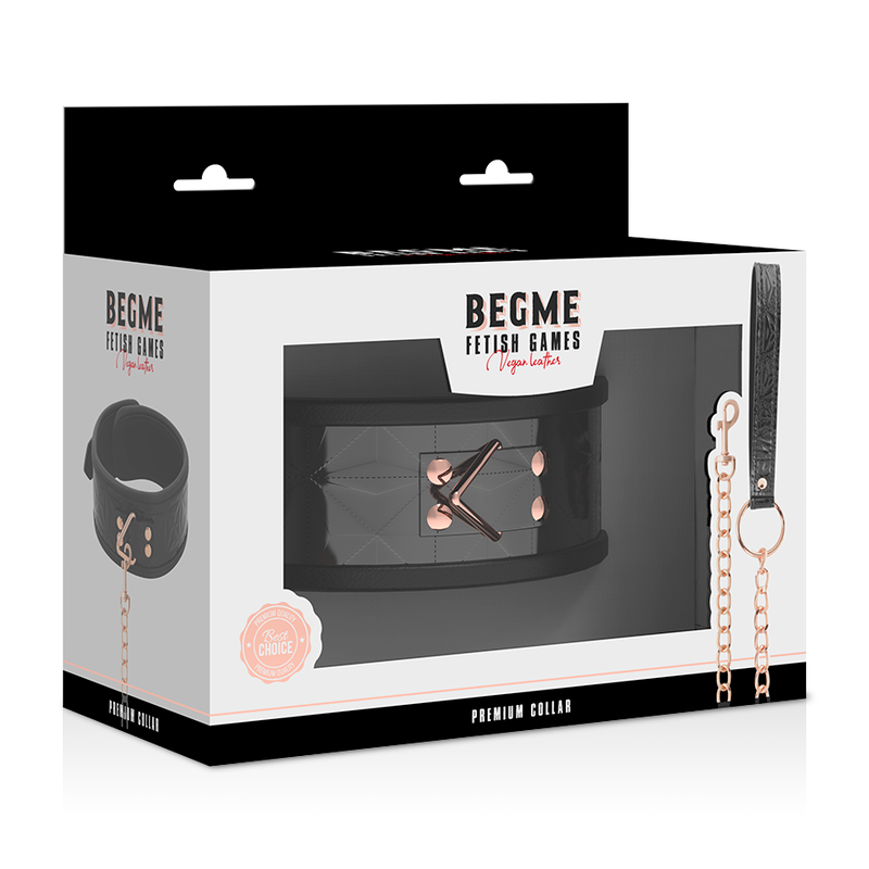 Collier en cuir vegan Begme Black edition premium