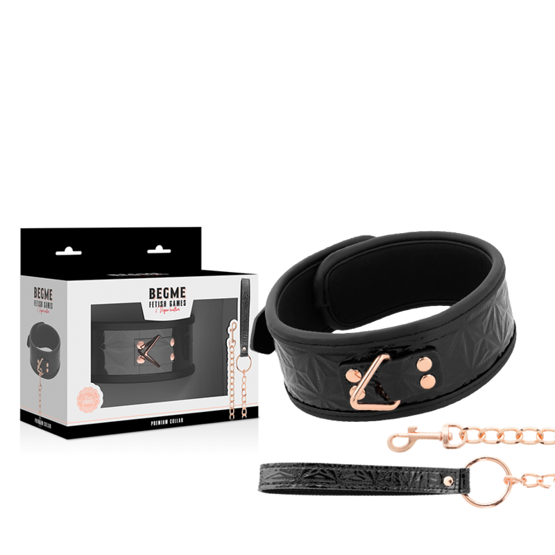 Collier en cuir vegan Begme Black edition premium