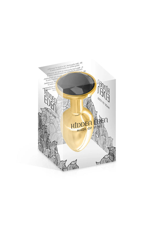 Bijou Anal black angel plug or + bijou taille M
