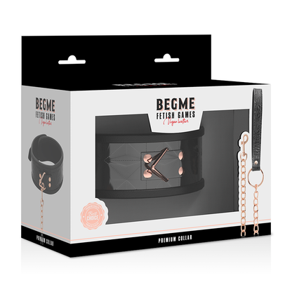 Collier en cuir vegan Begme Black edition premium